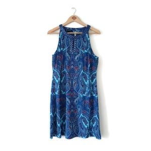Gorgeous! Indigo Blue Indian Paisley Print dress